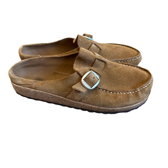 Birkenstock Buckley Tan Slip-On Backless Shoes Closed Toe Size 40 9 Women's - Picture 2 of 15